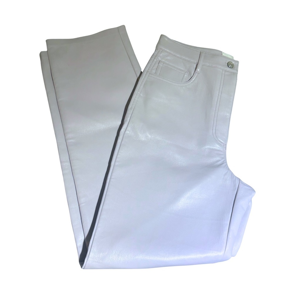 Aritzia Wilfred The Melina Light Purple Faux Leather Pants Size 10 Sophisticated - Picture 1 of 10